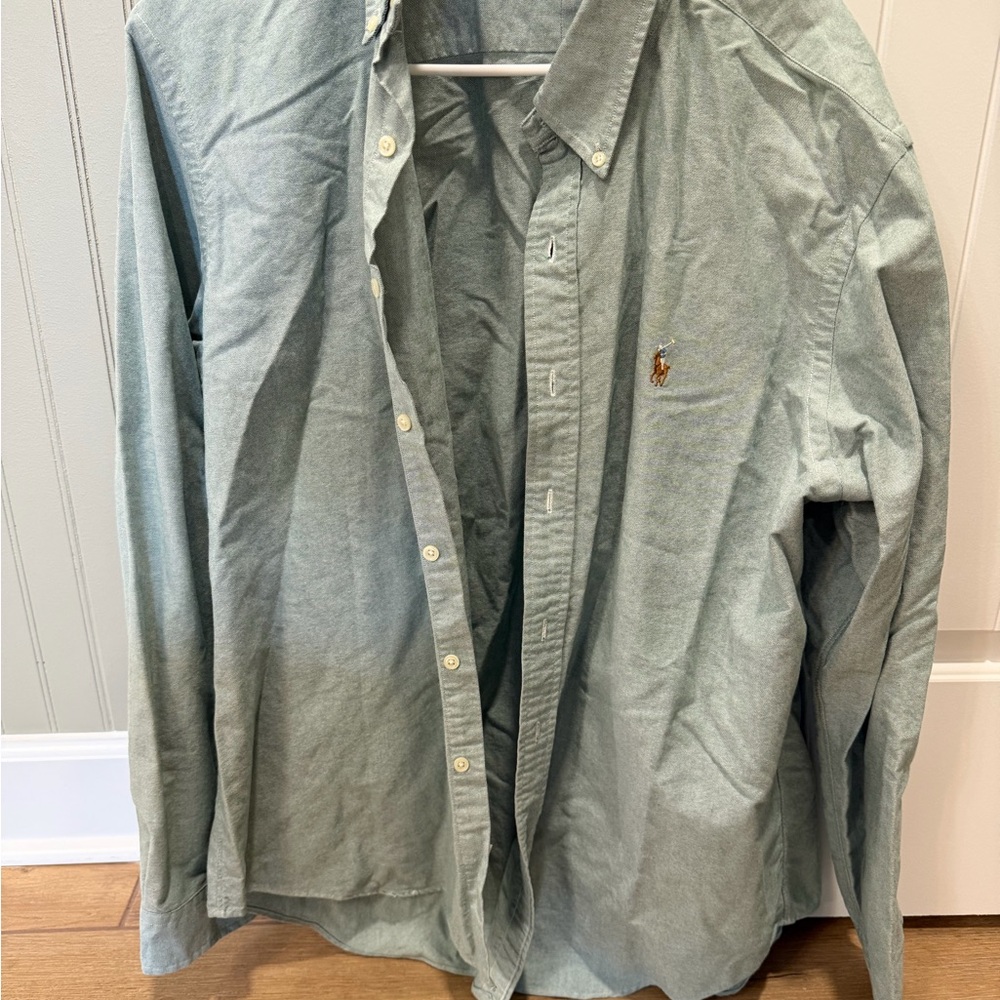 Ralph Lauren Light Green Casual Button-Down Shirt